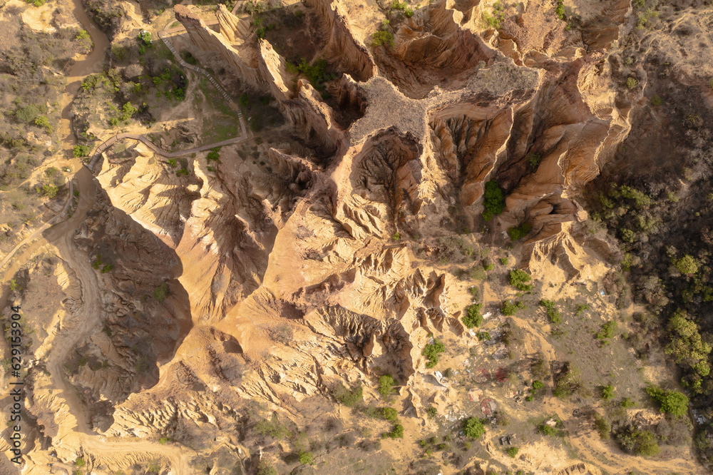 Flowing erosion landform in Yunnan, China.