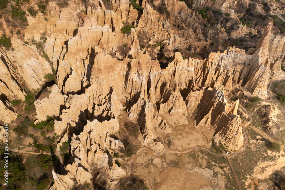 Flowing erosion landform in Yunnan, China.