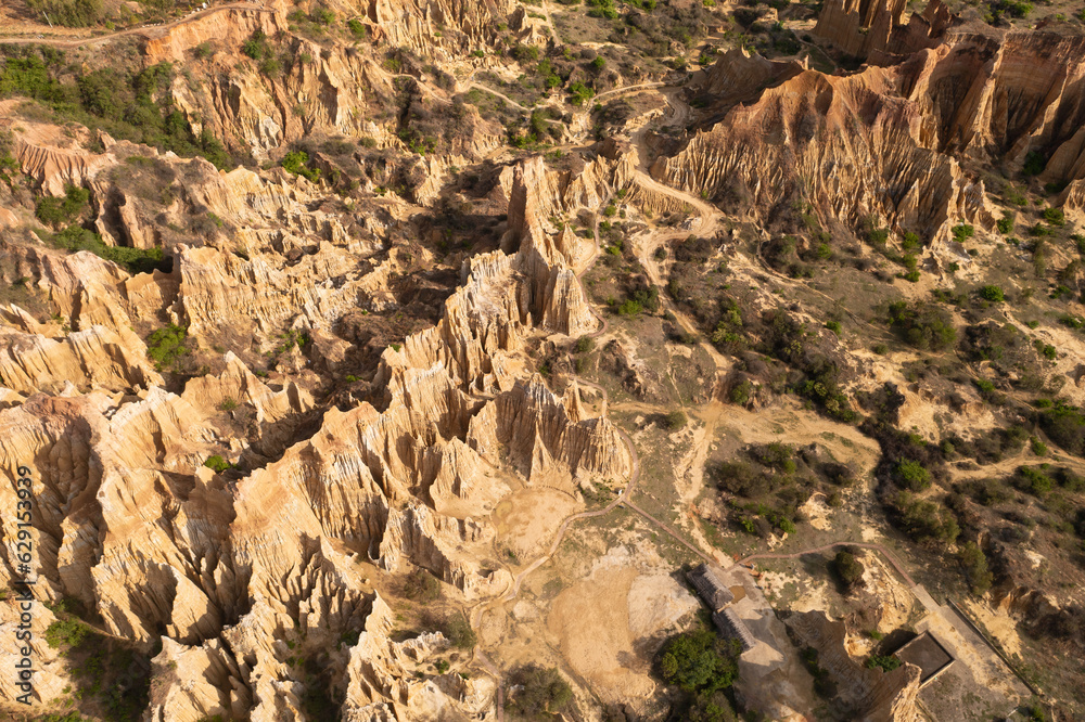 Flowing erosion landform in Yunnan, China.