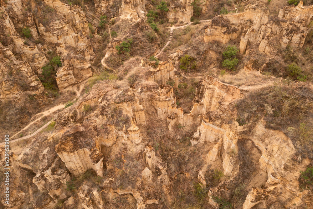 Flowing erosion landform in Yunnan, China.