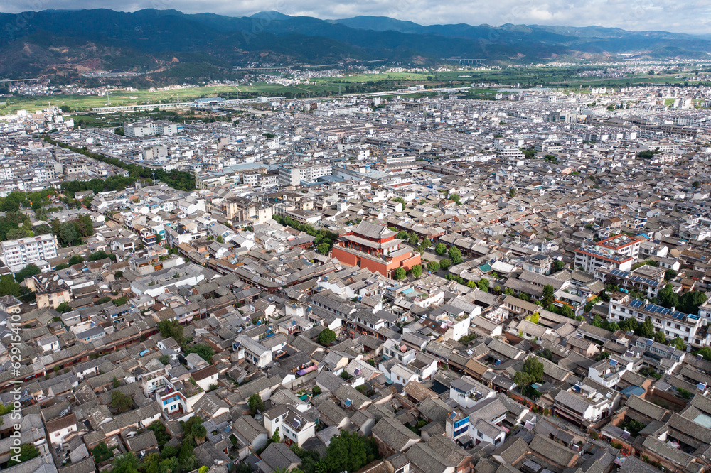 Buildings and landscapes in Weishan, Yunnan, China.