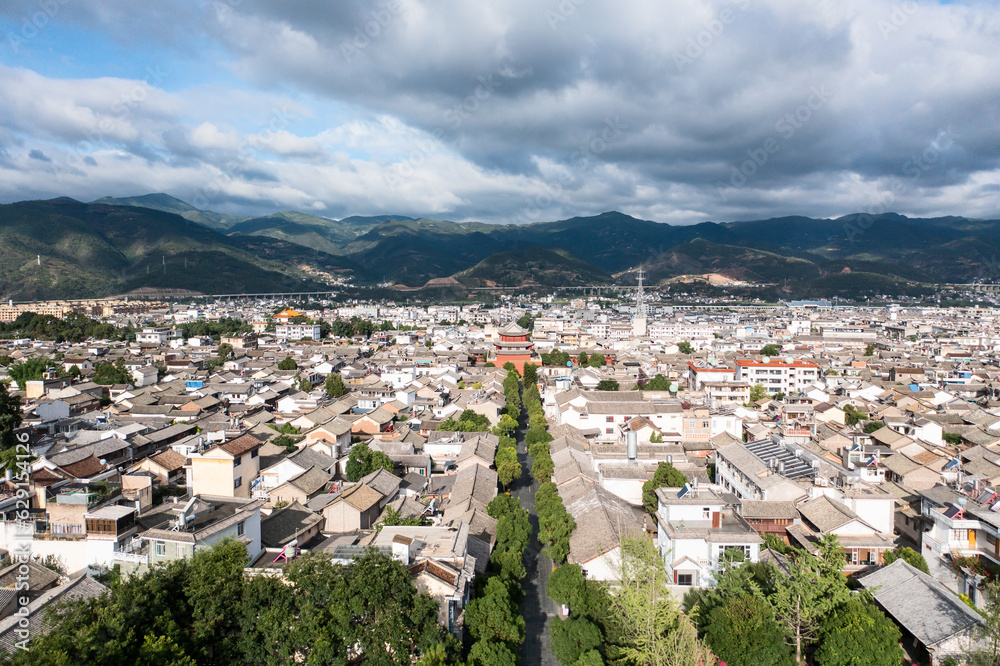 Buildings and landscapes in Weishan, Yunnan, China.