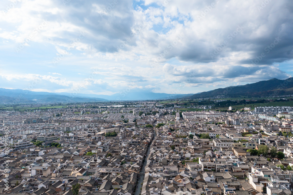 Buildings and landscapes in Weishan, Yunnan, China.