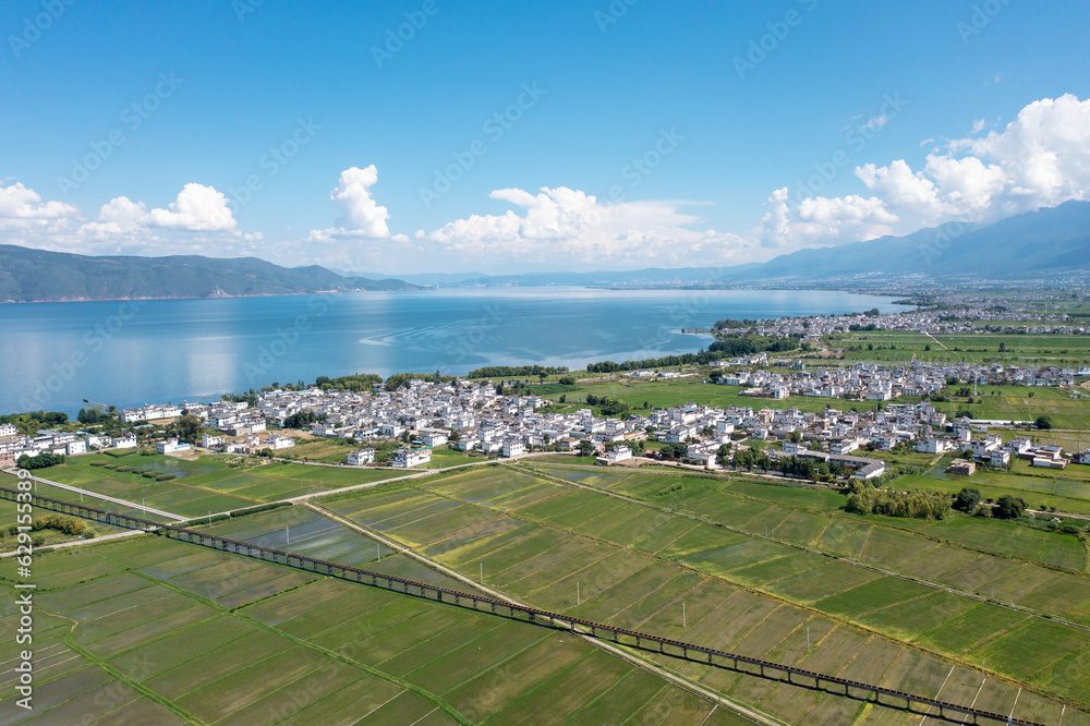 Fields and villages in Yunnan, China.