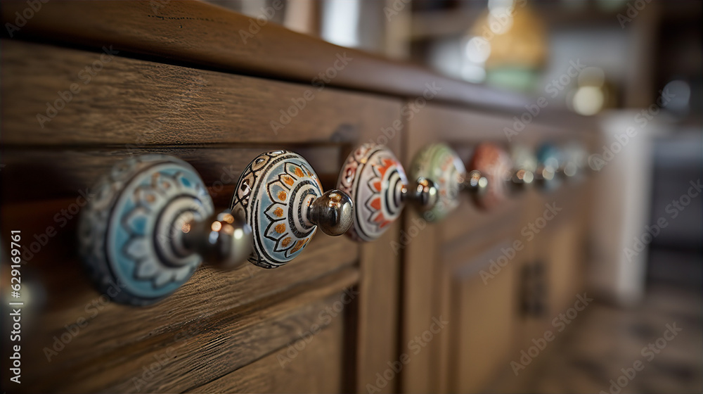 Creative Old School Handles on a Drawer - AI Generated 