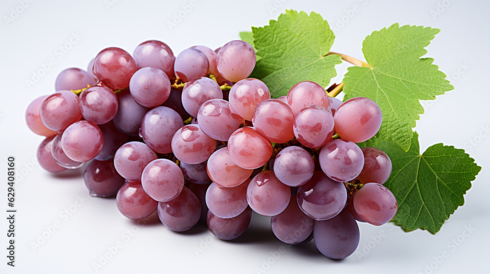 Photo of fresh and sweet red and green grapes