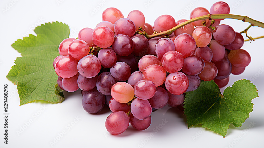 Photo of fresh and sweet red and green grapes