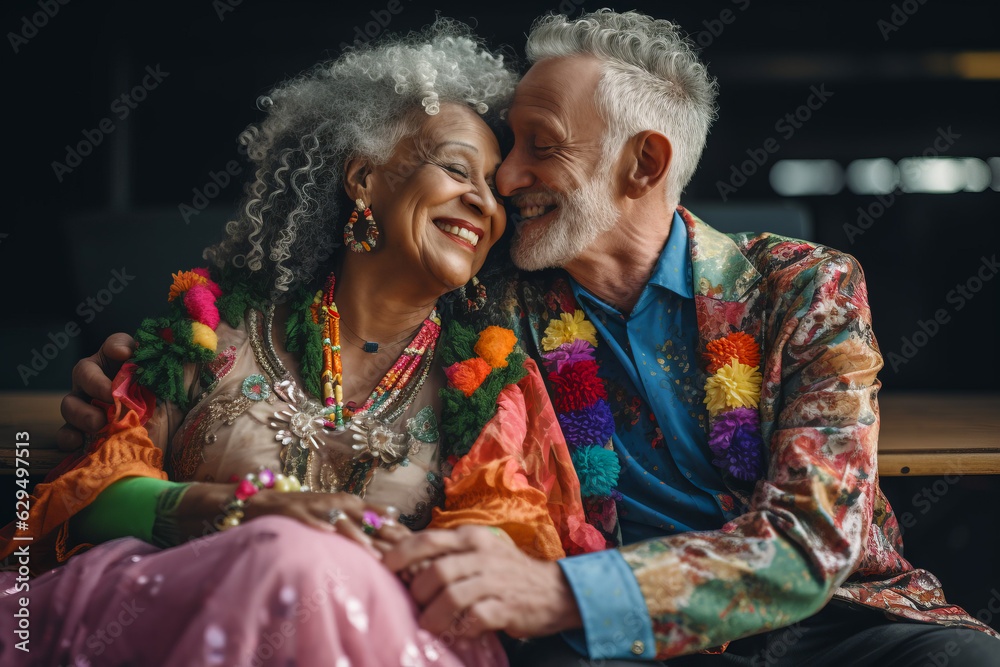 Man and woman sitting next to each other on couch together.