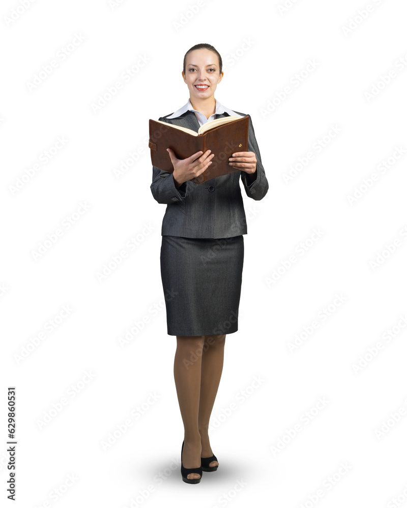 Businesswoman with notebook