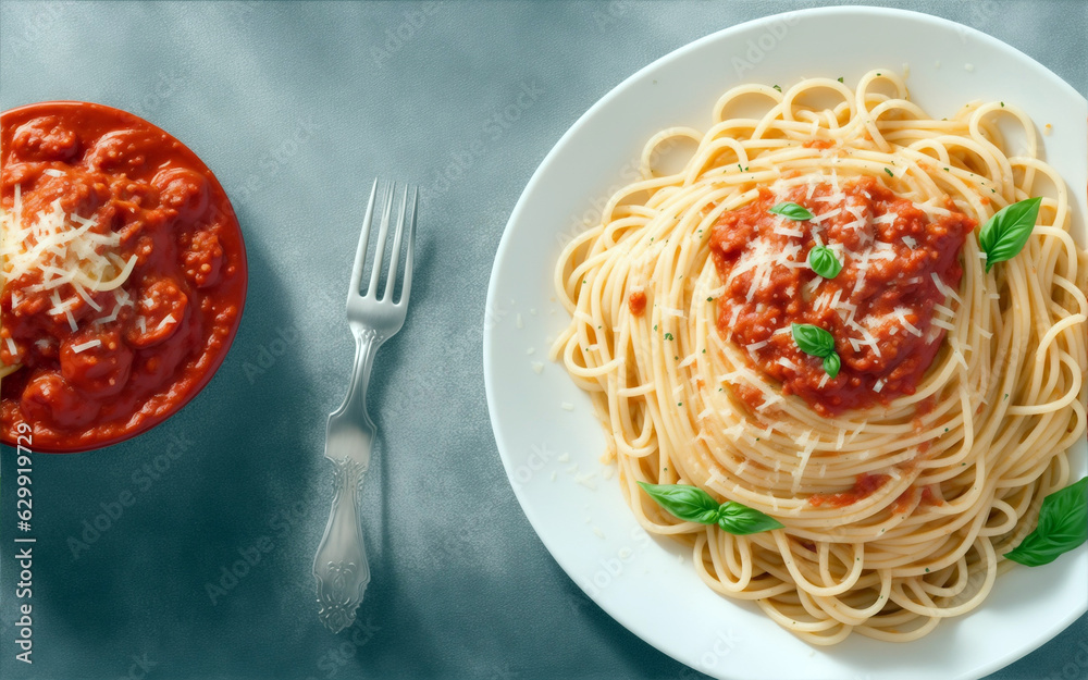 spaghetti with tomato sauce