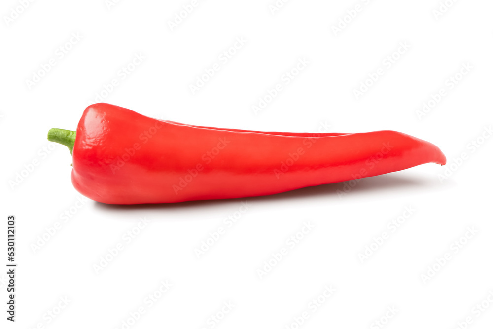 Red chili pepper on white background