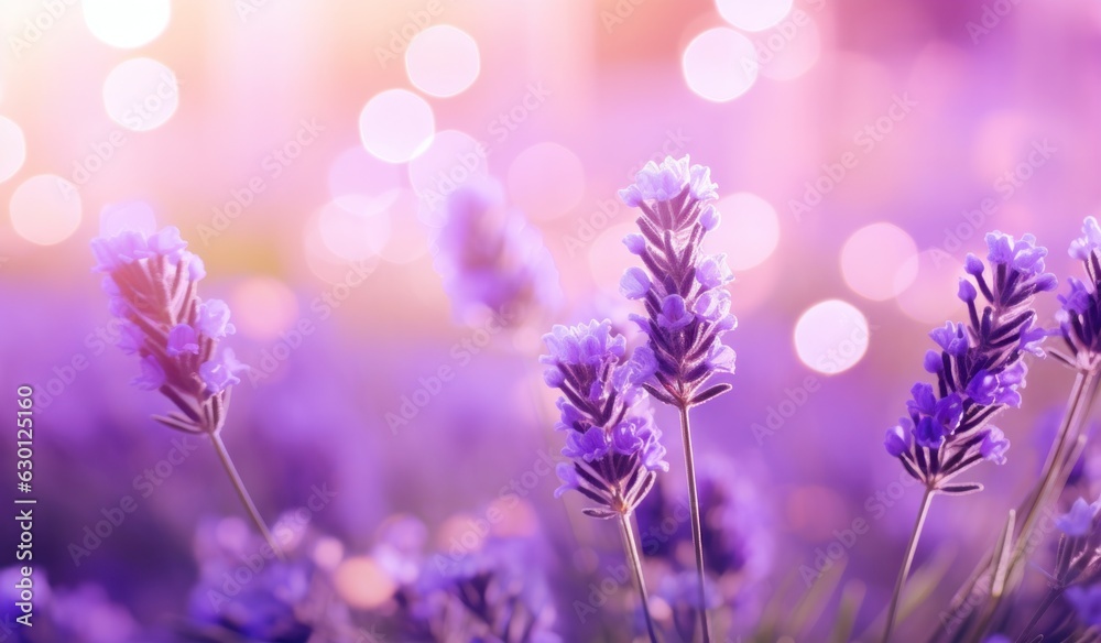 Lavender flowers natural background