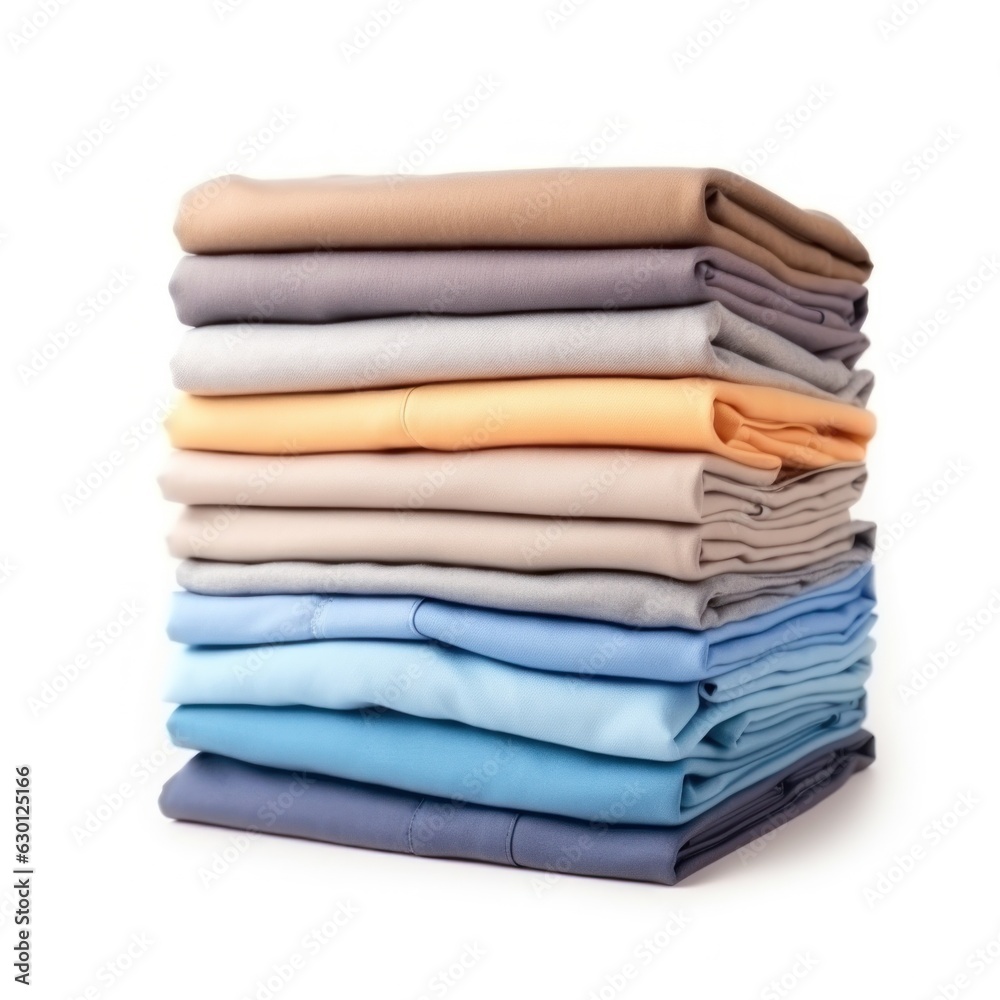 Stack of clothes isolated