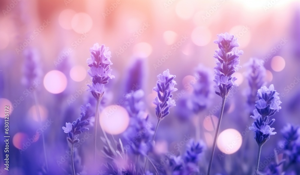 Lavender flowers natural background