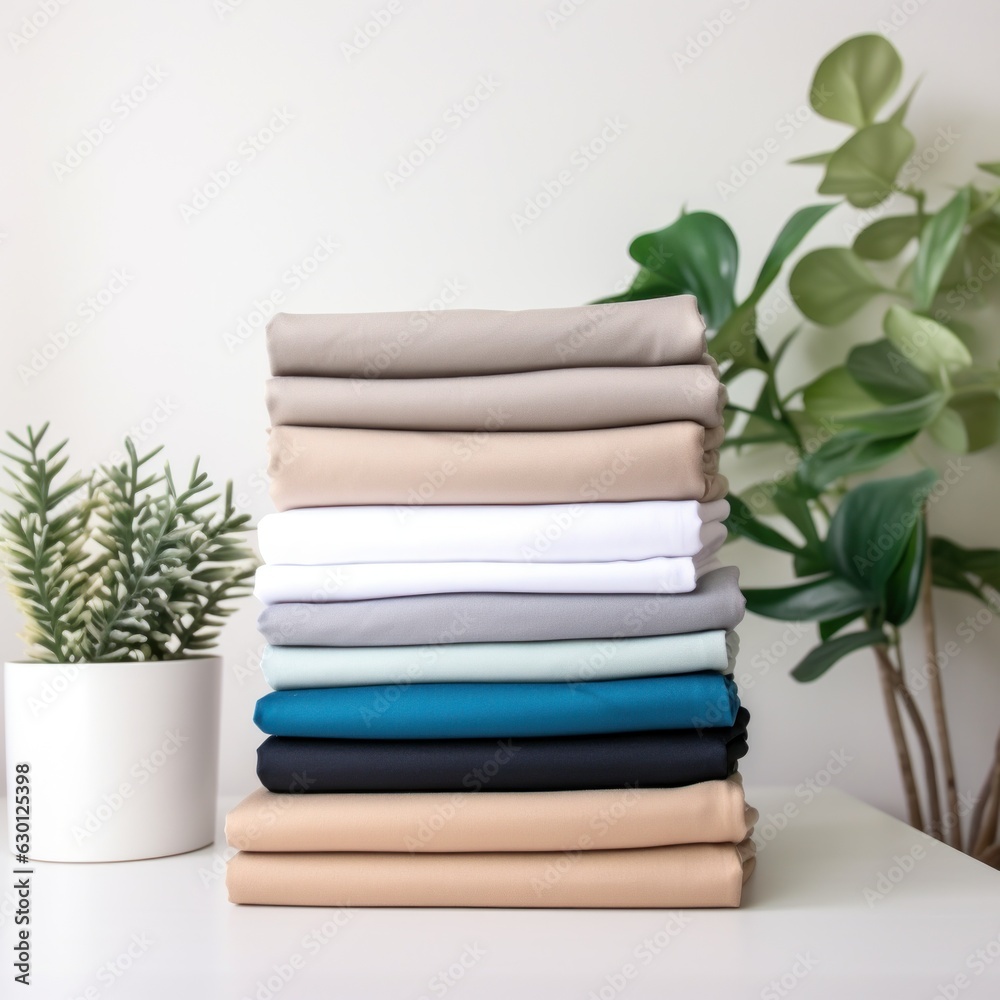 Stack of clothes isolated