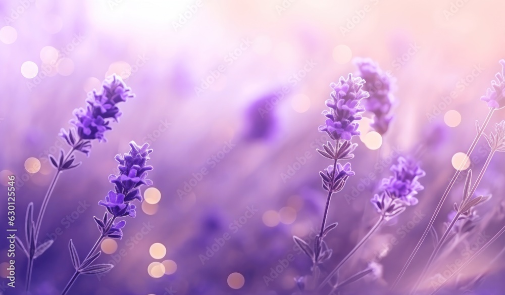 Lavender flowers natural background