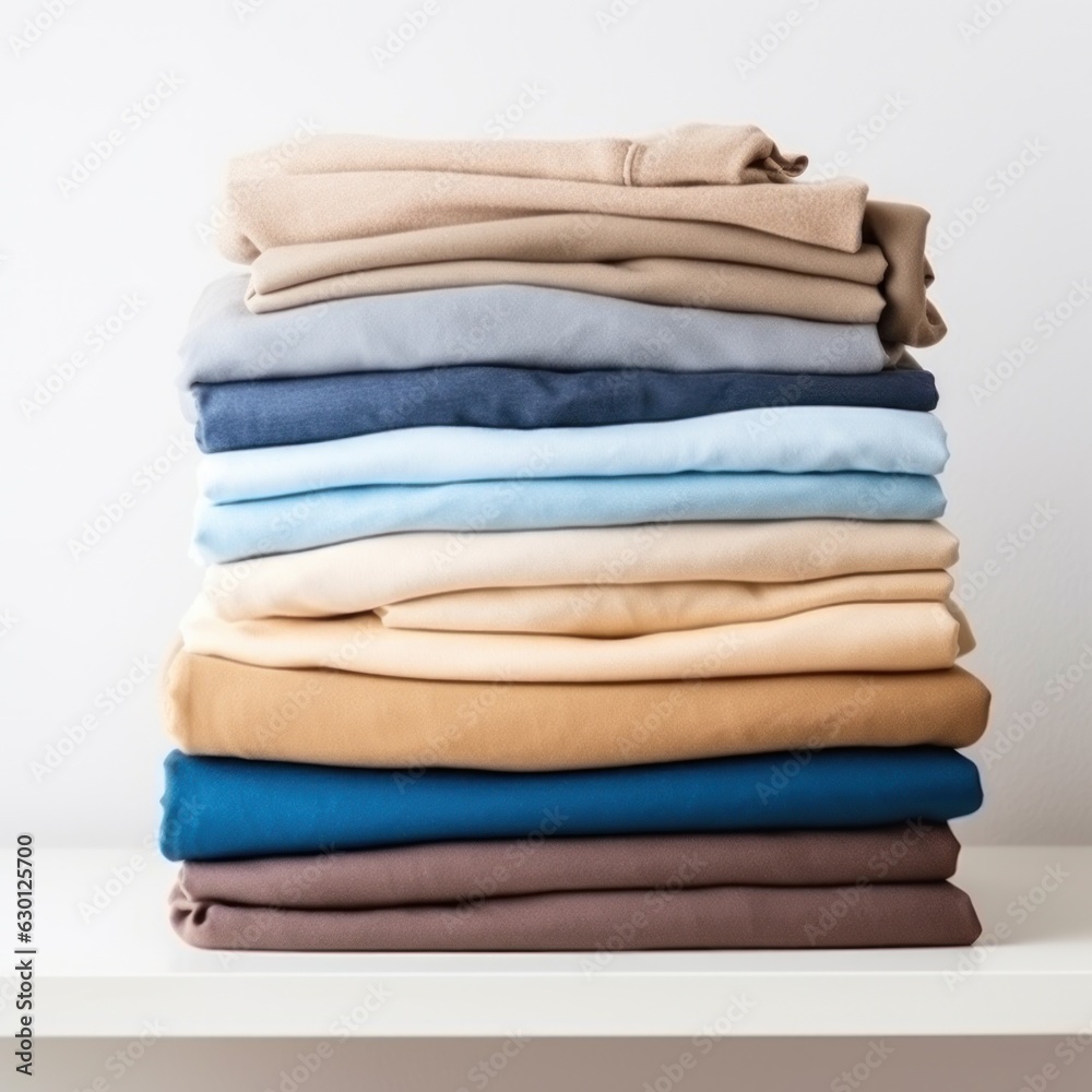 Stack of clothes isolated