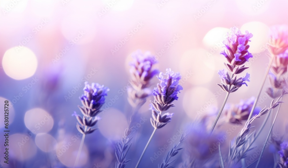 Lavender flowers natural background