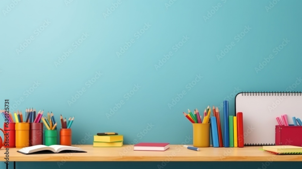 Back to school background with copy space