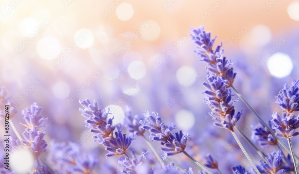 Lavender flowers natural background