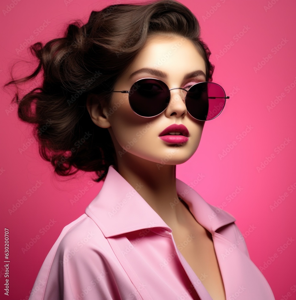 Fashion girl in sunglasses.