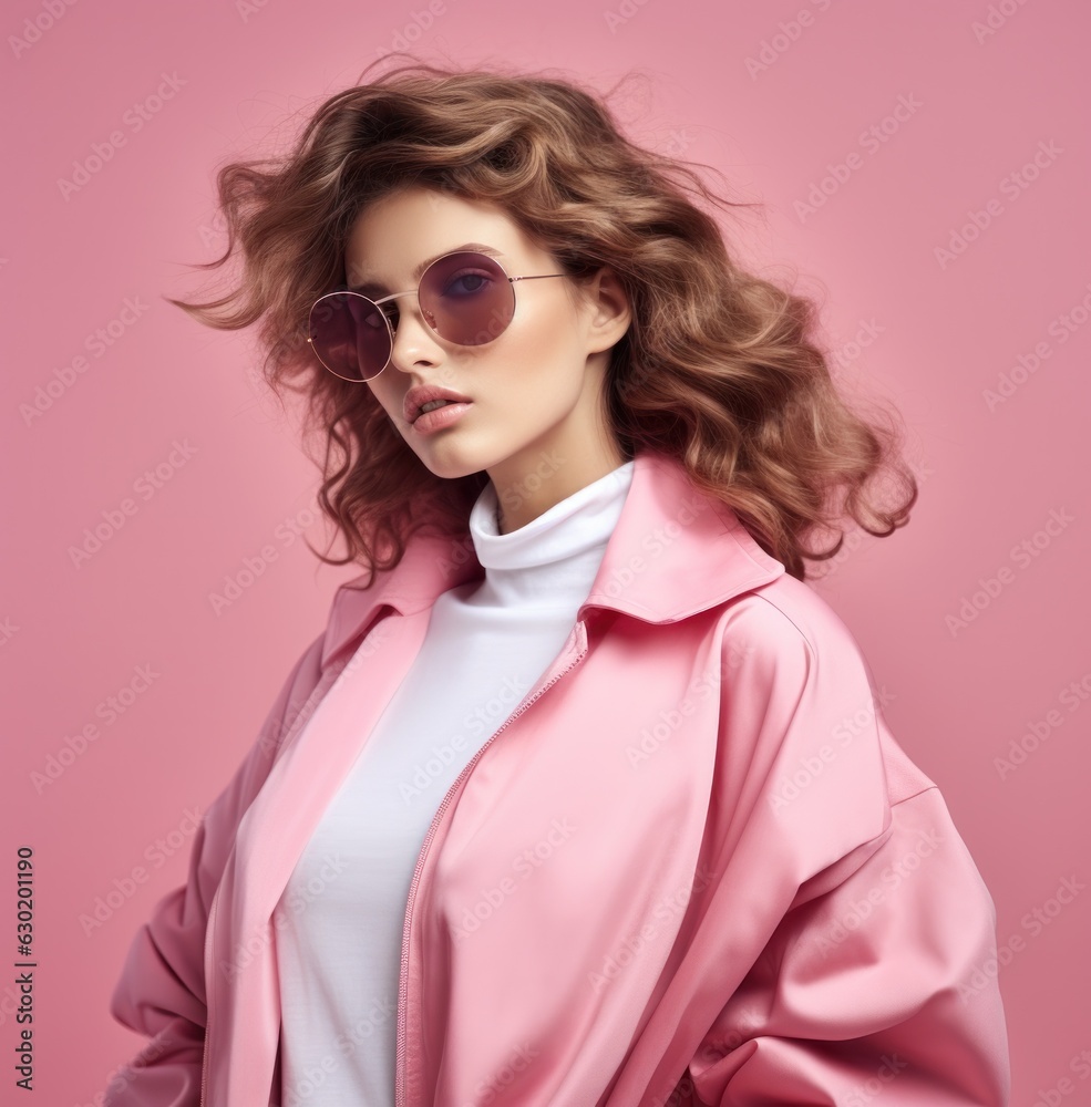 Fashion girl in sunglasses.