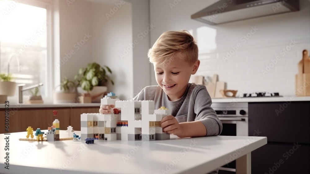 Child playing bricks