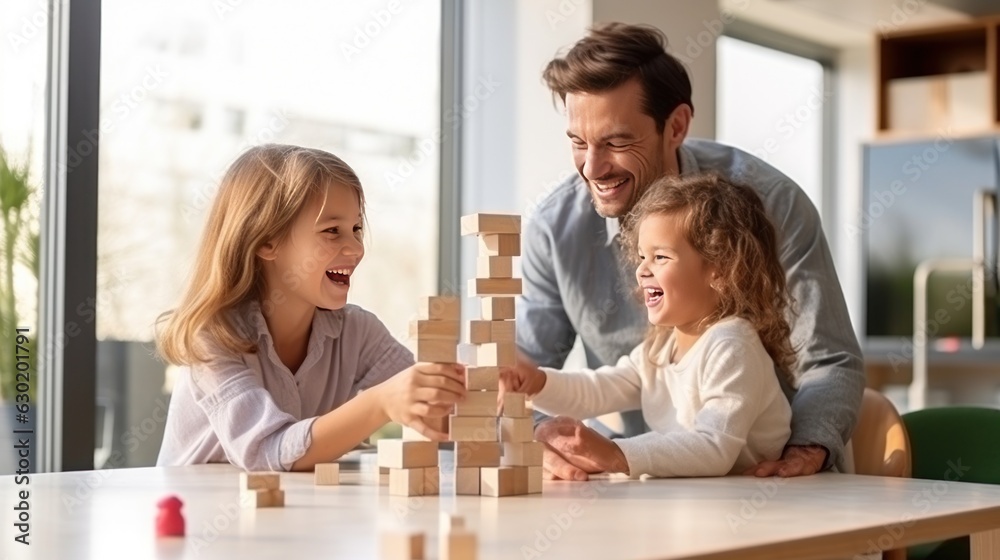 Child playing bricks