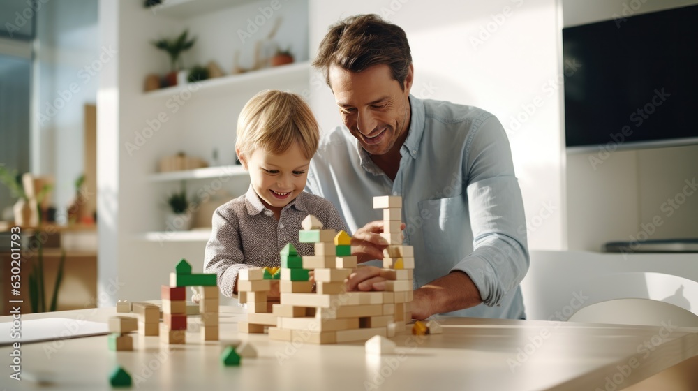 Child playing bricks