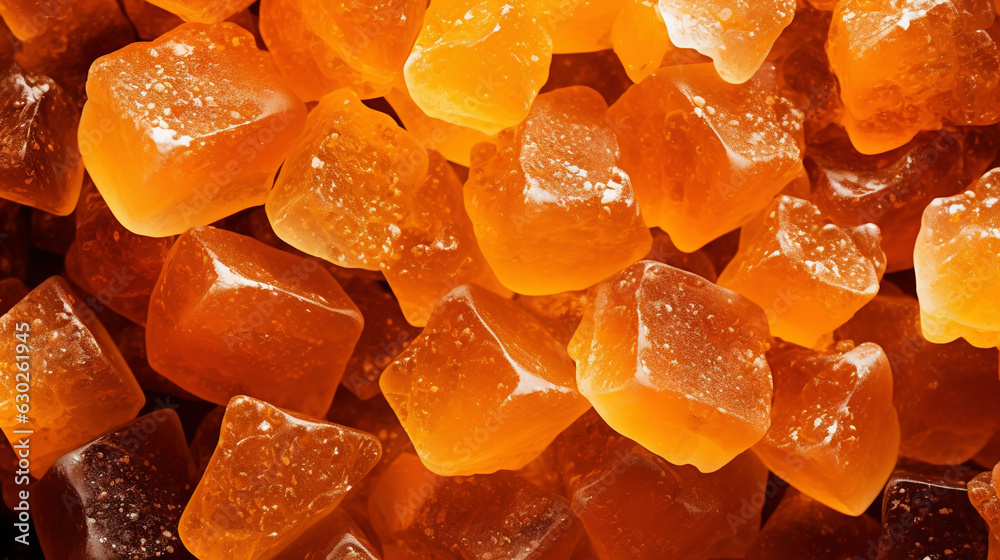 Sugary marmalade candies background. Sweet and tasty backdrop. Generative AI