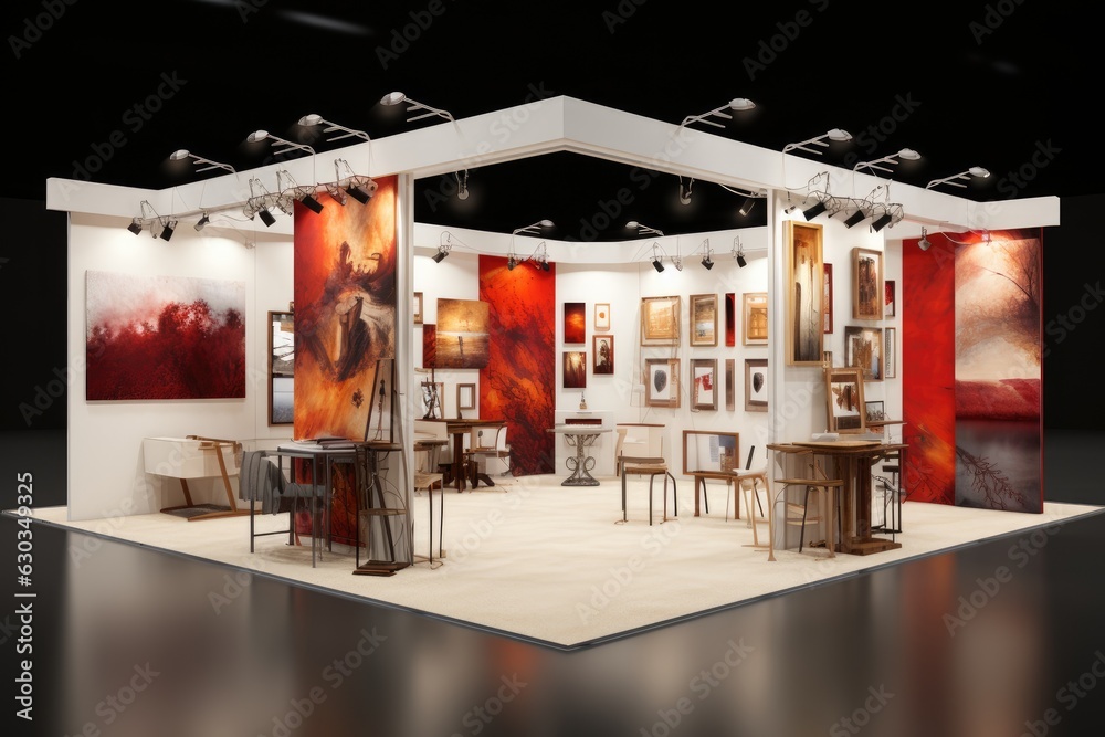 Create exhibit booth stand space.