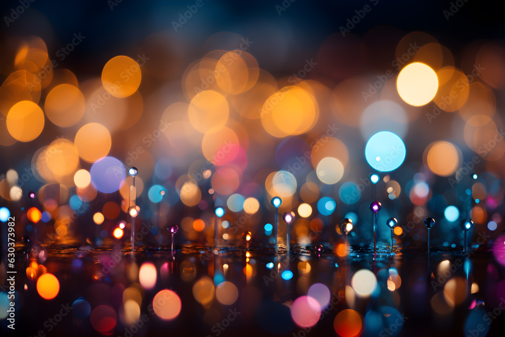 lamp light background with blur effect ,blurry colorful lights ,generative ai