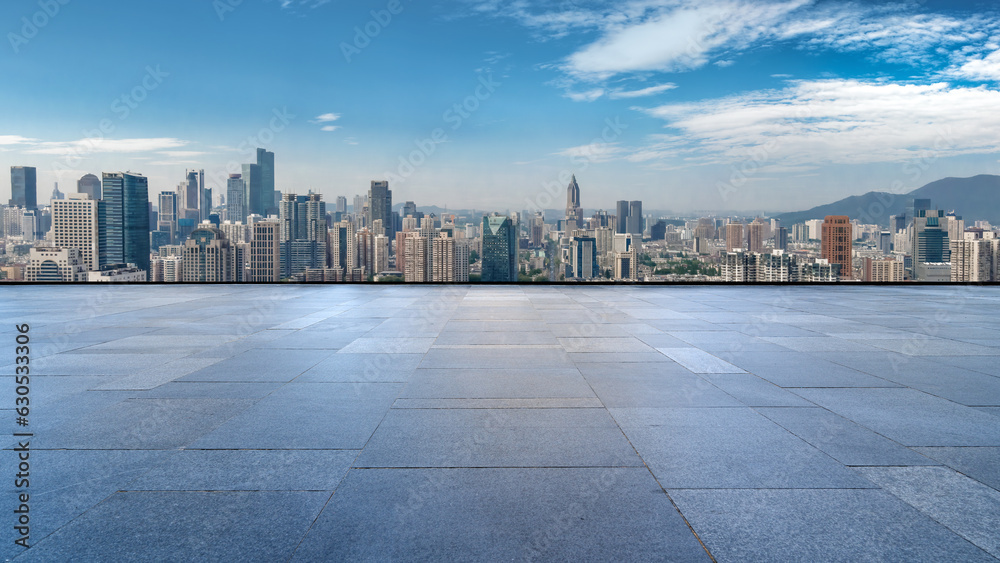 Outdoor road ground and urban scenery