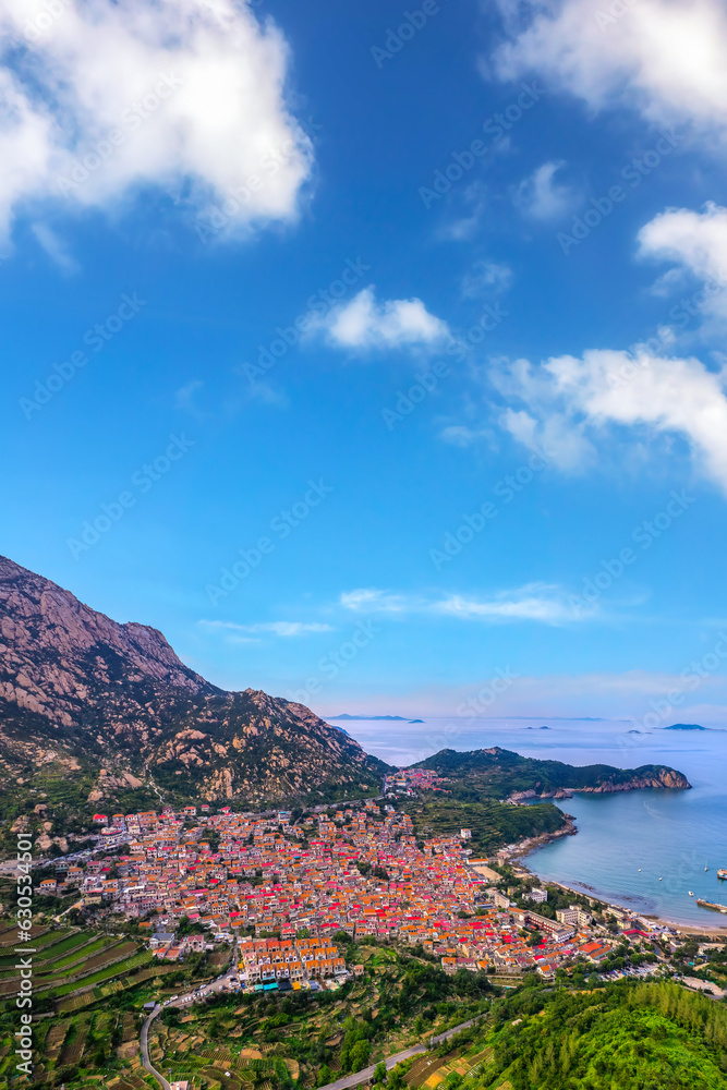 Aerospace Qingdao Coastline rural pastoral scenery