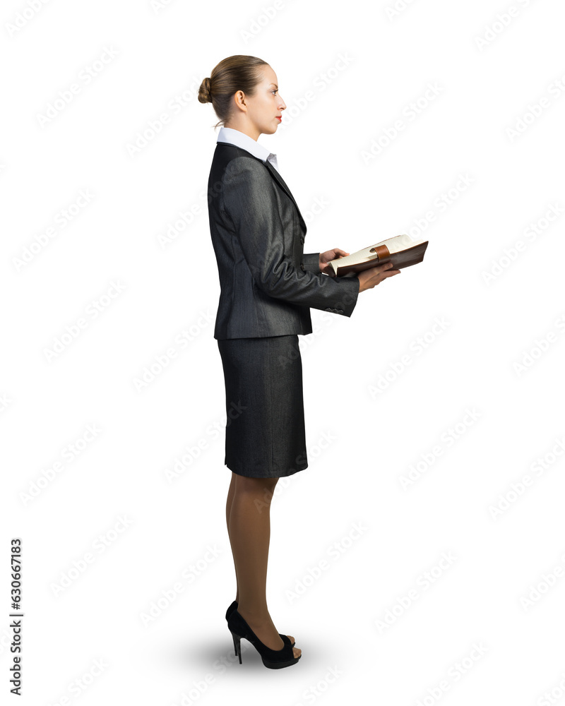 Businesswoman with notebook