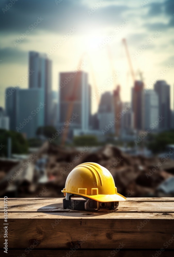 Construction equipment hat and helmet