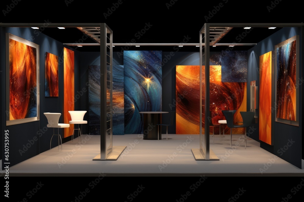 Create exhibit booth stand space.