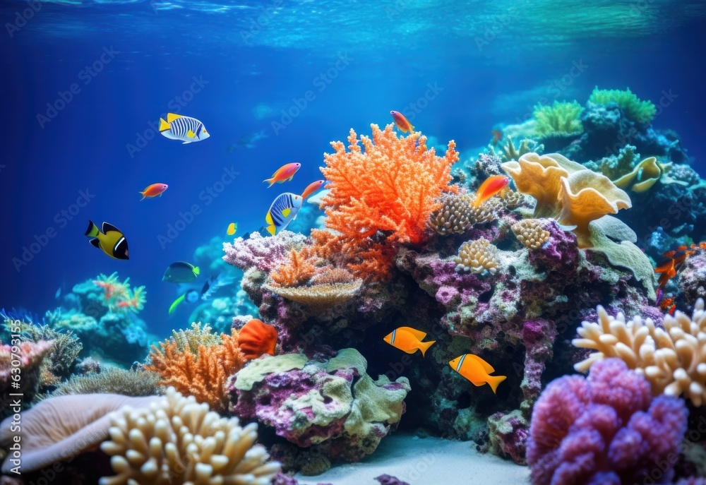 Natural coral reef vivid background