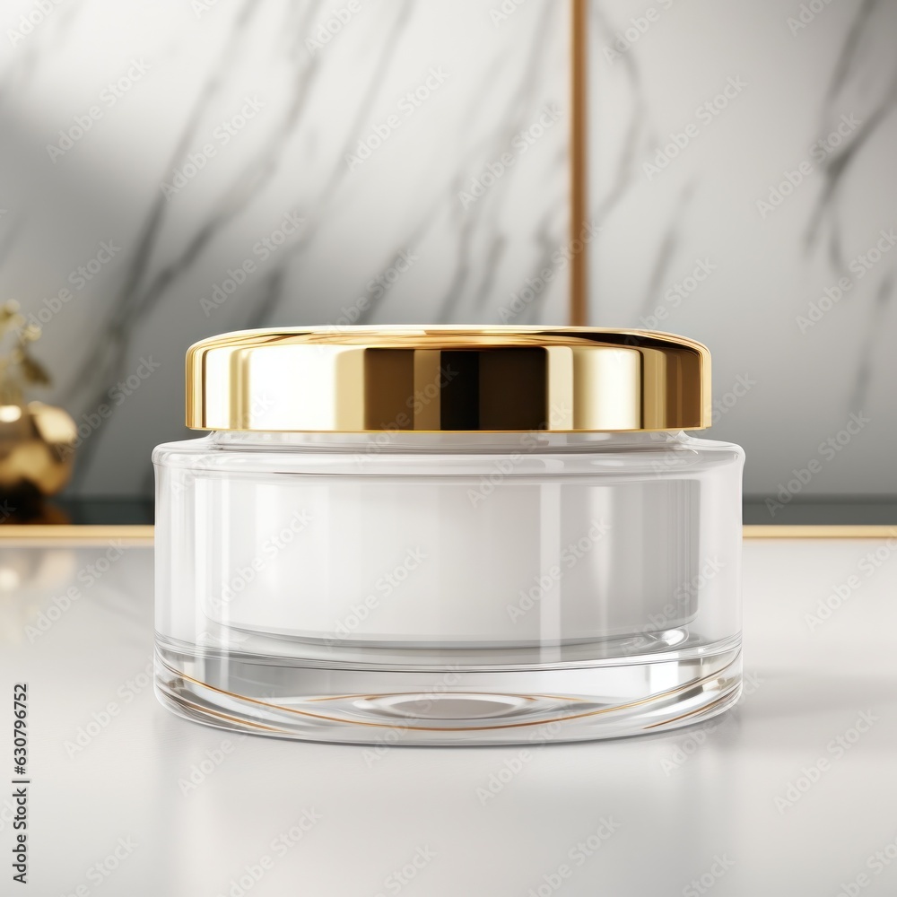 White cosmetic cream mockup