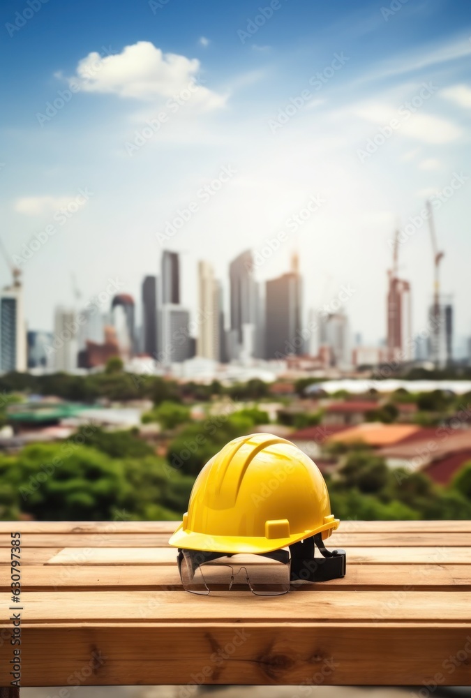 Construction equipment hat and helmet