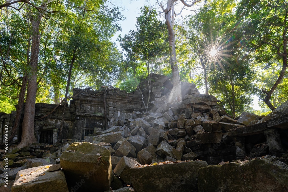 Stunning image of the ancient Beng Mealea temple in Cambodia