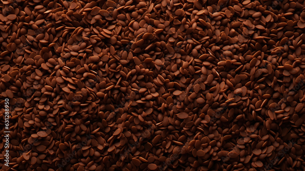 Chocolate sprinkles background. Sweet cocoa flakes. Generative AI