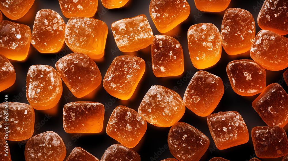 Sugary marmalade candies background. Sweet and tasty backdrop. Generative AI