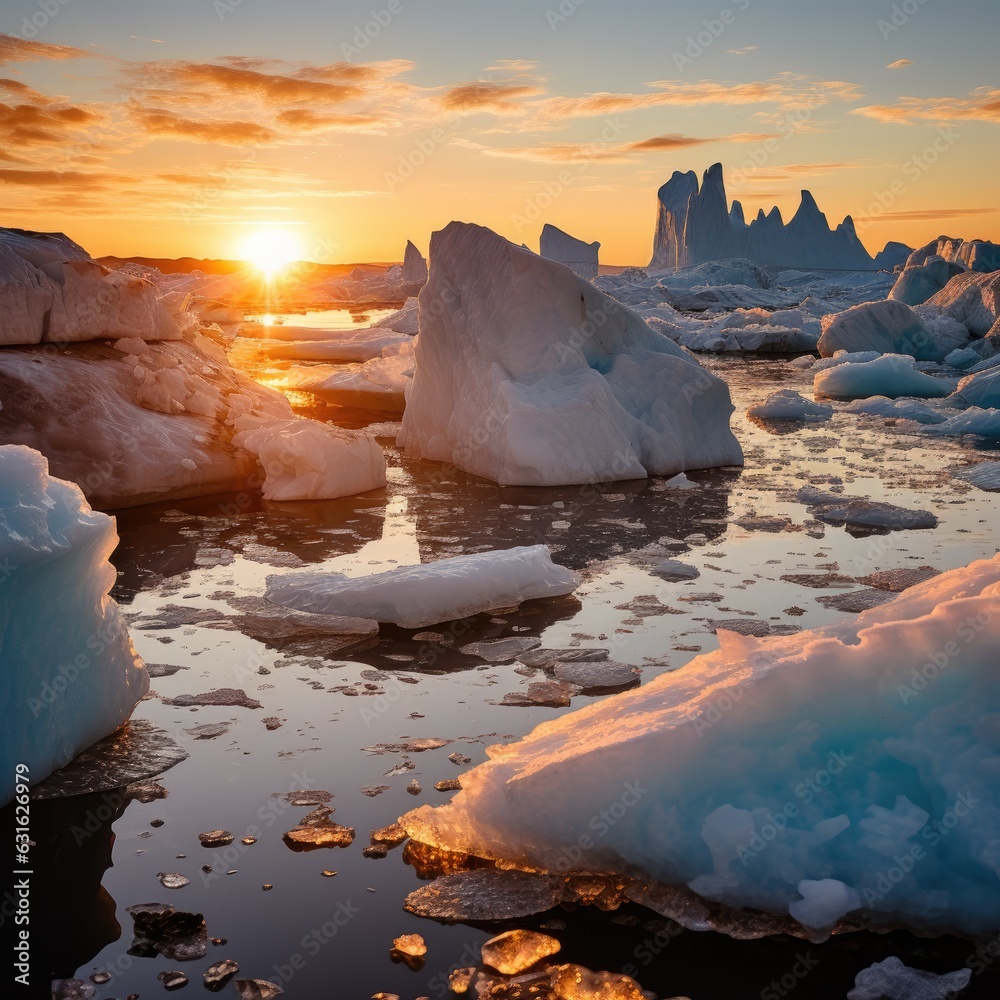 Global warming and melting glaciers