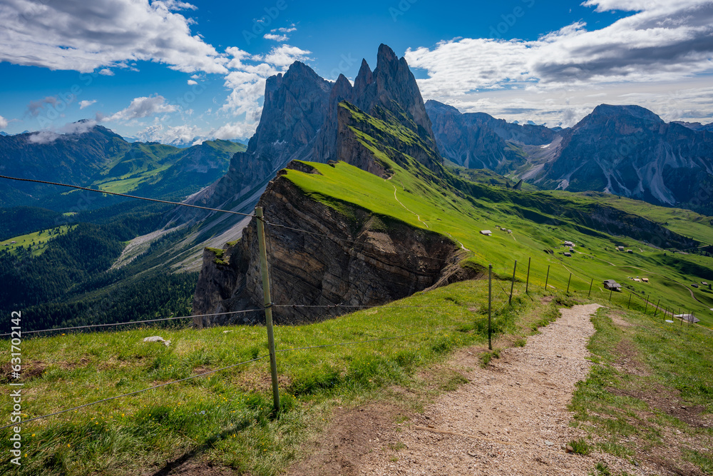 Seceda mountain in the Dolomites, South Tyrol, Italy, Europe