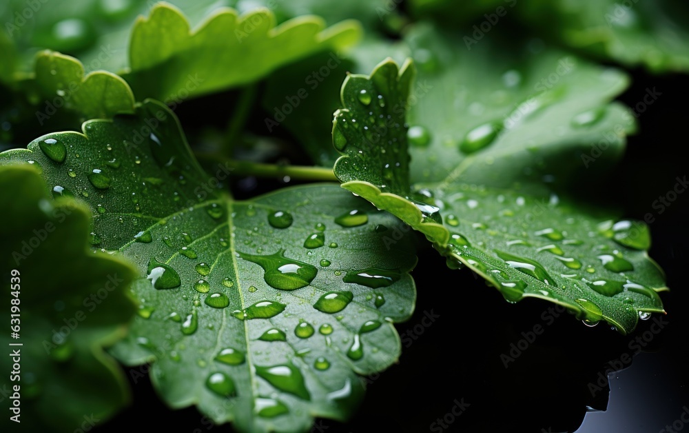 Macro photo of leaf green and fresh.