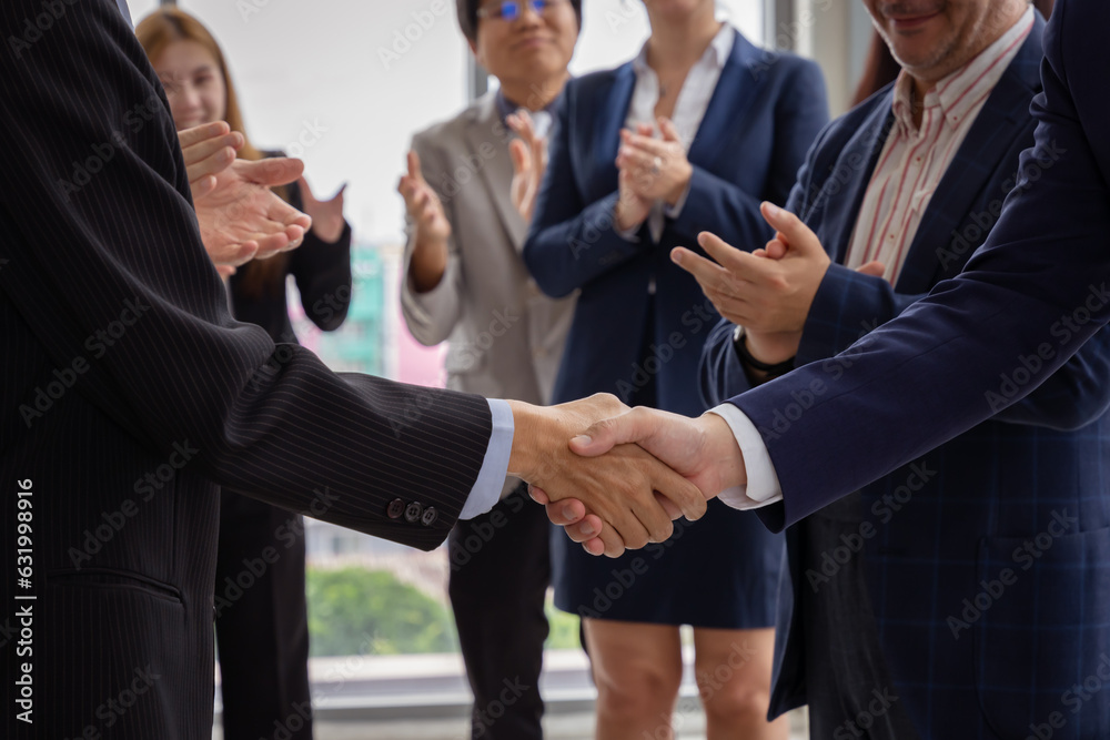 Group of multiethnic businessmen Get together for a brainstorming meeting to move the business forwa