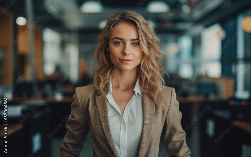 Business woman portrait in office