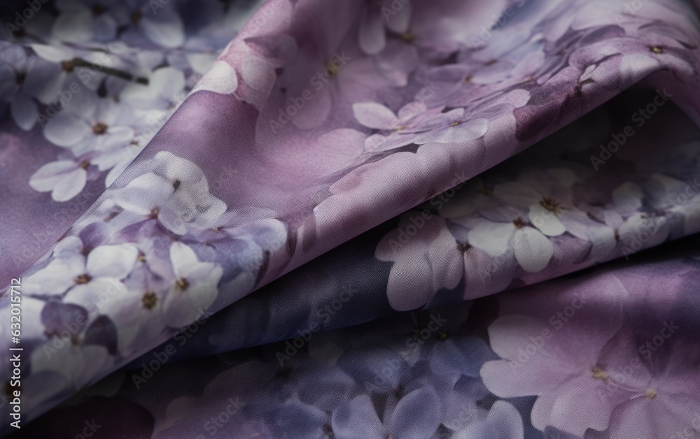 Floating lilac fabric