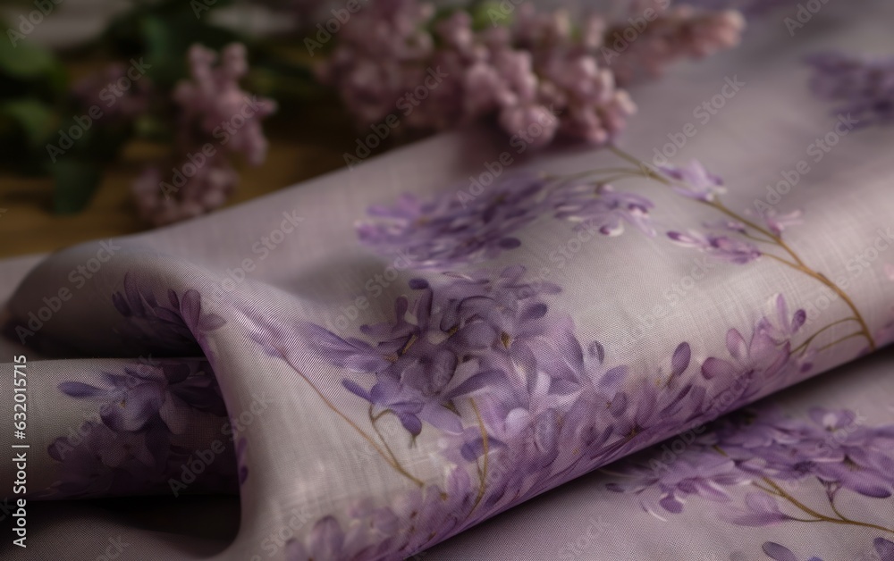 Floating lilac fabric